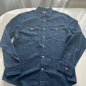 Untickit Men's Blue Denim Shirt